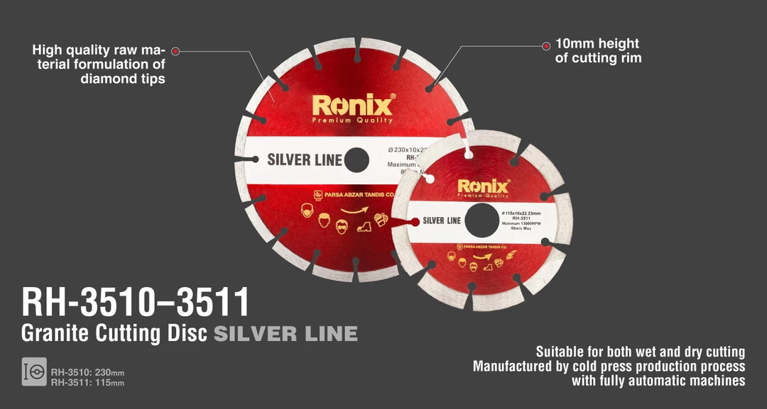 صفحه گرانیت بر نرمال 115 میلی متری RH-3511 رونیکس