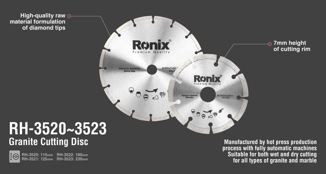 صفحه گرانیت بر115 میلی متری RH-3520 رونیکس