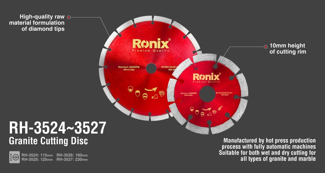 صفحه گرانیت بر115میلی متری RH-3524 رونیکس