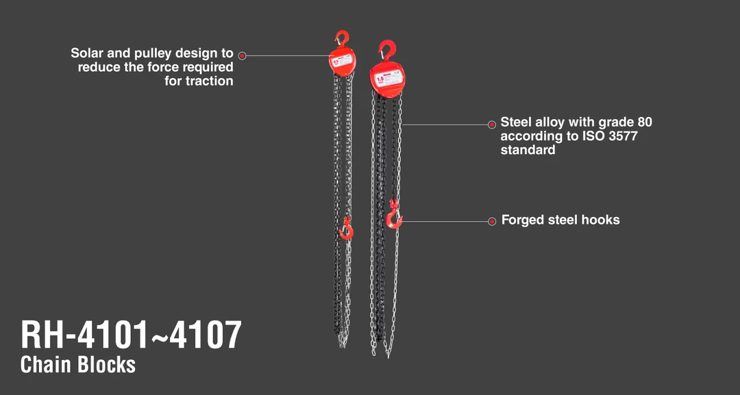 جرثقیل 1 تن-زنجیر 3 متری RH-4102 رونیکس