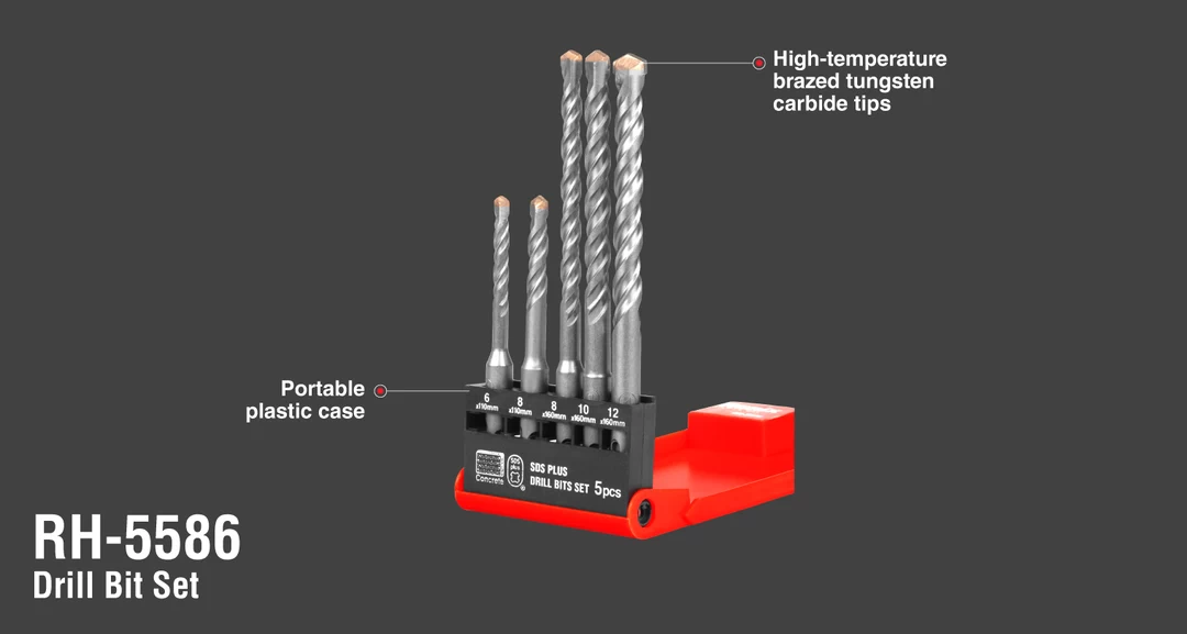 ست مته 4 شیار پنج عددی RH-5586 رونیکس