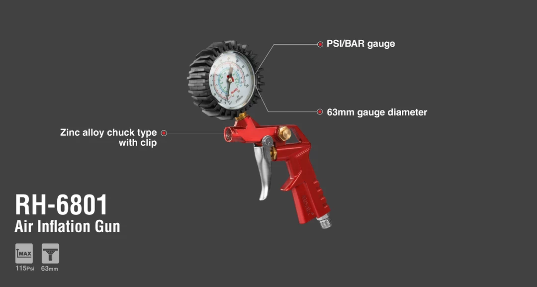 درجه باد کارگاهی تفنگی RH-6801 رونیکس